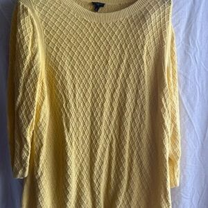 Talbots Yellow Textured Sweater